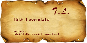 Tóth Levendula névjegykártya